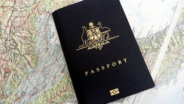 smhcreative first use SMH. 23/06/2008. australian passport on a world map. travel italy holiday . pic ross duncan