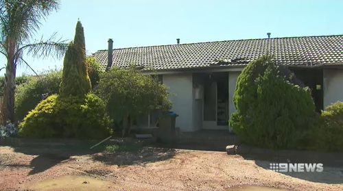 The property is expected to be demolished due to the significant damage the inferno caused inside of the house. Picture: 9NEWS.