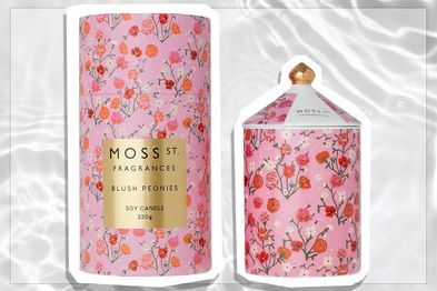 9PR: Moss St Fragrances Blush Peonies Ceramic Candle, 320g