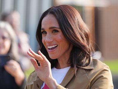 Meghan, Duchess of Sussex, takes part in the Scar Tree Walk on day three of the royal trip on April 16, 2026 in Melbourne, Australia. 