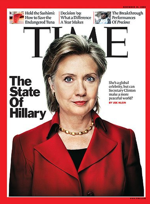 Hillary Clinton received "horns" on her 2009 cover. (TIME Magazine)