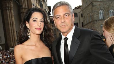 George Clooney and Amal Alamuddin attend the Celebrity Fight Night gala celebrating Celebrity Fight Night In Italy in September 2014 in Florence, Italy