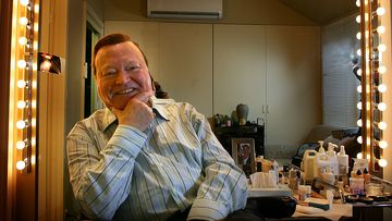 Bert Newton in his dressing room when he won the Queen&#x27;s Honour award for entertainment and charity. 
