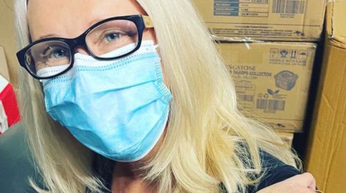 Tracey Spicer shared a selfie of her getting her Coronavirus vaccination.
