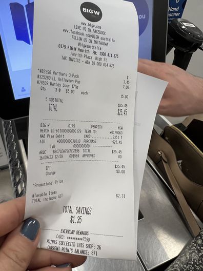 supermarket receipt trick to entice customers to return