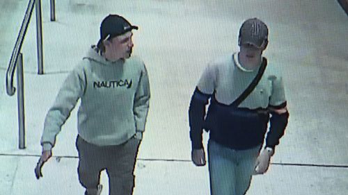 Police are hunting for a man (left) they believe can assist them with their inquiries. (NSW Police)