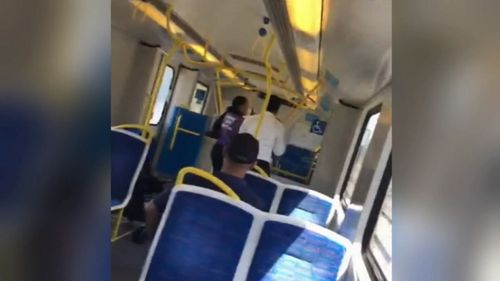 The shocking incident unfolded on a city-bound train from Dandenong.