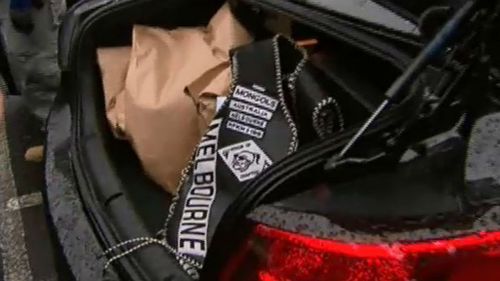 A Mongols jacket seized from the Seabrook property. (9NEWS)
