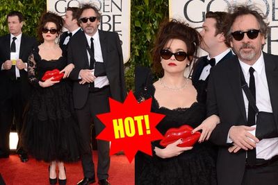 These oddballs have made crazy red-carpet dressing an art. Luckily they're on form today with crazy hair and an amazing, lip-smacking clutch.