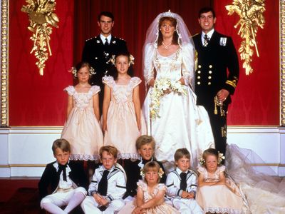 Zara serves in Andrew and Sarah's royal wedding, 1986