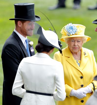 Prince Harry, Duke of Sussex, Meghan, Duchess of Sussex and Queen Elizabeth II