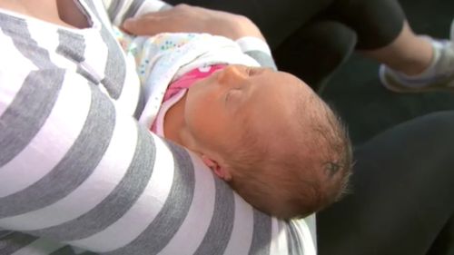 Ms Haugh's baby daughter, Mylah. (9NEWS)