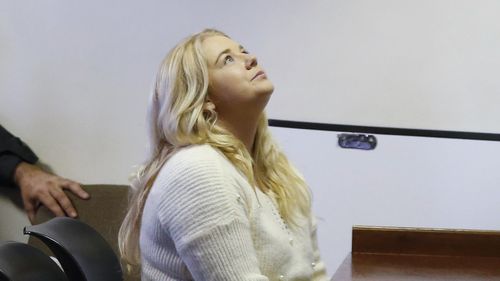 Cassie Sainsbury sat in a Bogota court this morning as her plea deal was rejected by a Colombian judge. (AAP)