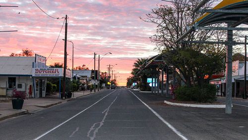 The main street of Julia Creek, which has a population of 500.