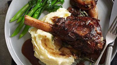 16.) <a href="https://kitchen.nine.com.au/2016/05/05/11/04/red-wine-balsamic-and-rosemary-braised-lamb-shanks" target="_top">Red wine, balsamic and rosemary braised lambshanks</a>