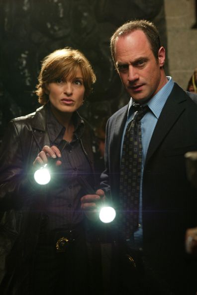 Mariska Hargitay as Detective Olivia Benson, Christopher Meloni as Detective Elliot Stabler.