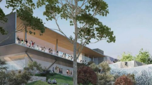 Modified plans for the Federation Square Apple store were unveiled in July. 