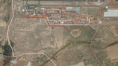  Camp Lemonnier (top right), and a suspected CIA base (bottom left) in the Africa nation of Djibouti (Strava heatmap)