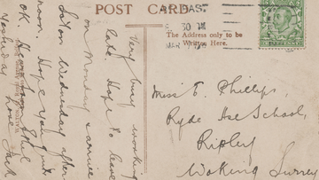 An original postcard written by Jack Phillips while aboard the Titanic is up for auction.