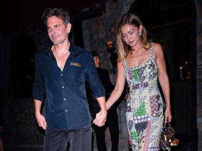 NEW YORK, NY - SEPTEMBER 14:  Bradley Cooper and Gigi Hadid are seen leaving the Vogue October issue cocktail party at Monsieur during New York Fashion Week on September 14, 2025 in New York City.  (Photo by XNY/Star Max/GC Images)