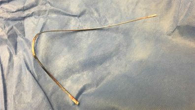Bra underwire complicates treatment for woman with gunshot wound