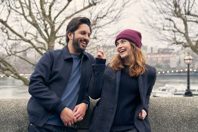 Shazad Latif and Lily James in What's Love Got To Do With It.