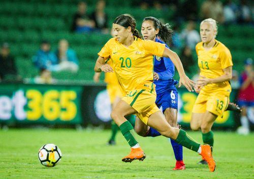 Sam Kerr is one of the key weapons for the Matildas. (AAP)