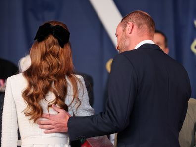 Prince William and Kate, the Prince and Princess of Wales, at the concert to mark the 80th Anniversary of VE Day at Horse Guards Parade on May 8, 2025 in London, England. 