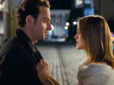 Andrew Lincoln and Keira Knightley in the iconic scene from Richard Curtis's film, Love Actually.