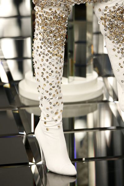 Chanel Haute Couture Spring 2017. Retro 60's style boots with a modern twist.
