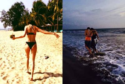 Kendall Jenner is the only Kardashian to get the "we're on holiday" memo. Bikini, cocunut and beach time.