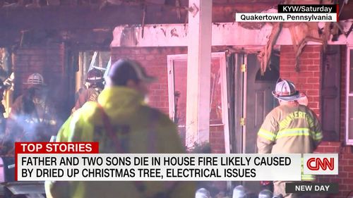Authorities said the fire was likely caused by a combination of electrical issues and a dry Christmas tree. 