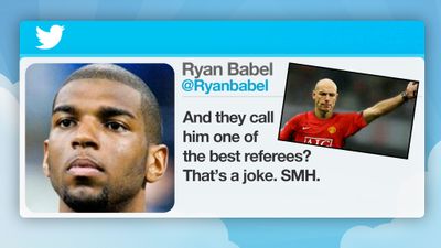 Dutch soccer player Ryan Babel was fined by the Football Association for implying a referee was biased towards opponents Manchester United. The tweet was paired with a photoshopped picture of the referee wearing a Man United jersey.