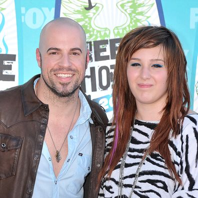 Griffin Daughtry, singer Chris Daughtry and Hannah Daughtry arrive at the 2010 Teen Choice Awards held at Gibson Amphitheatre, in Universal City. 