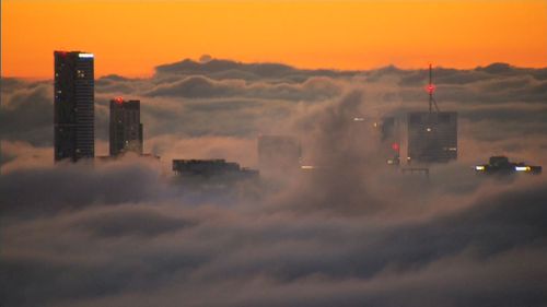 The fog is expected to clear by 8am. (9NEWS)