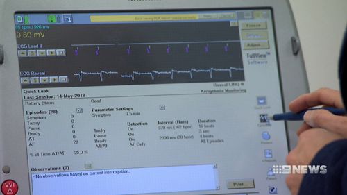 The devices can monitor heart rhythms. Picture: 9NEWS