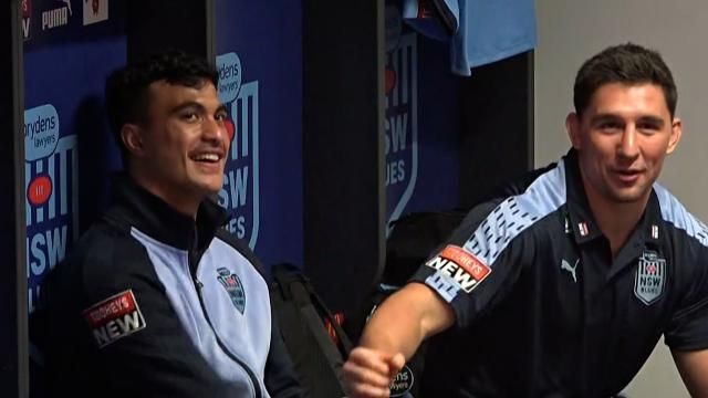 NRL issues Victor Radley with 'please explain' after crude gesture captured during Origin coverage