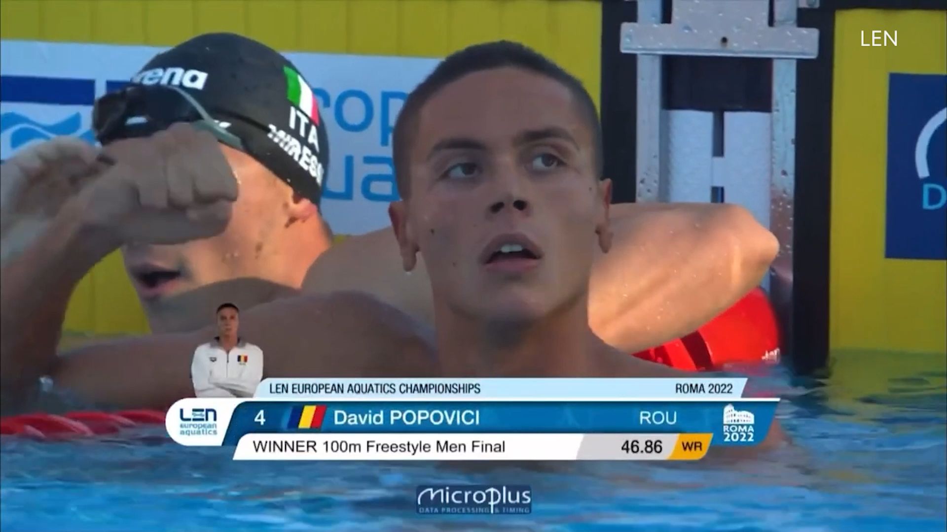 Romanian teen David Popovici becomes youngest swimmer to break 100m freestyle record