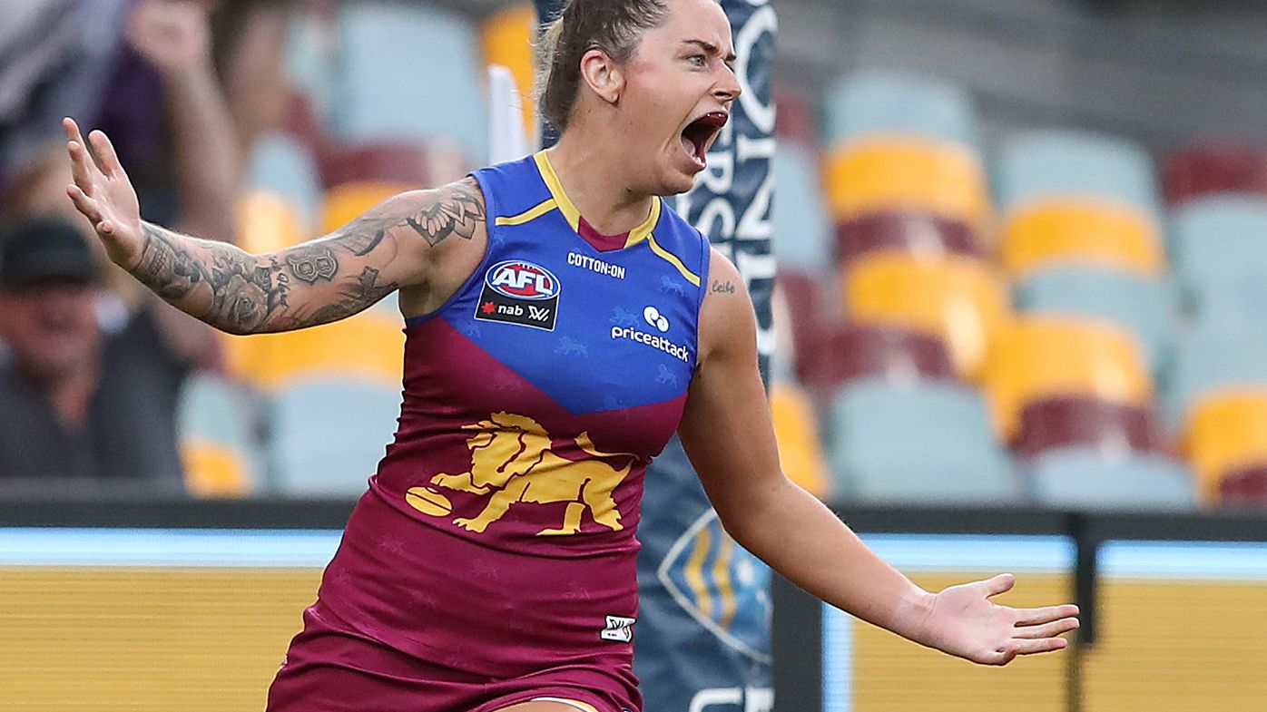 Jessica Wuetschner in action for Brisbane in 2021.