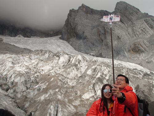 Millions of tourists flock to the Baishui No. 1 glacier every year, further diminishing it.