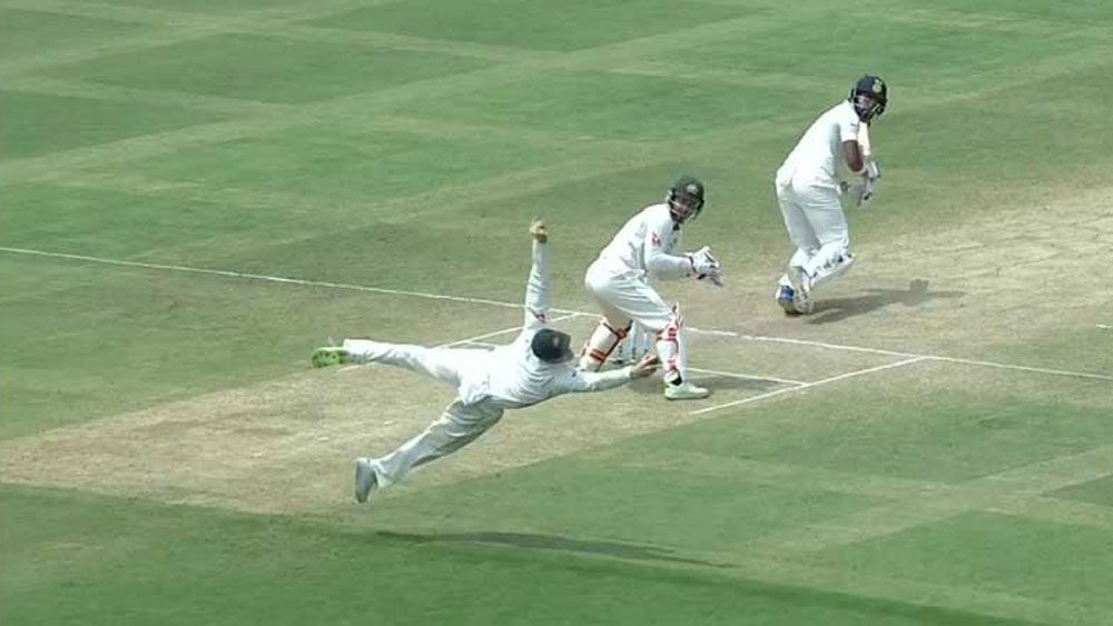 Australian captain Steve Smith takes stunning catch to dismiss Lokesh Rahul