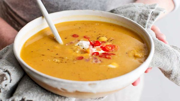 Chestnut and pancetta soup