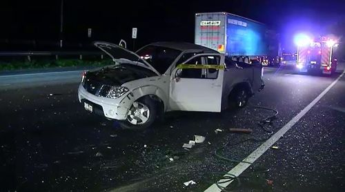 Ute driver in hospital after three vehicle crash in Melbourne's south-east