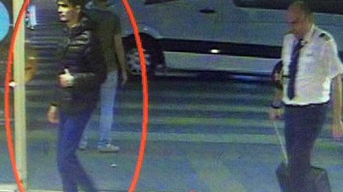 This CCTV image shows a man (left) suspected of being one of the suicide bombers involved in the Istanbul airport bombing.