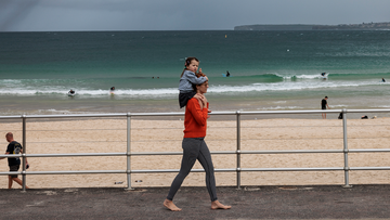 Bondi Beach on the public holiday in memorial for the Queen on 22 September 2023.