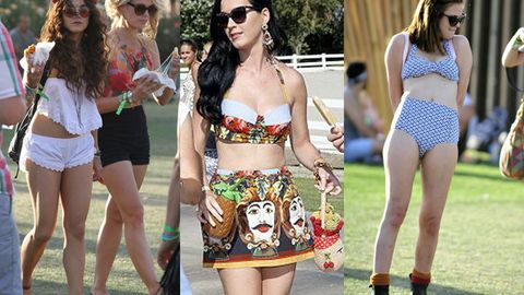 Vanessa Hudgens, Katy Perry and Tallulah Willis at Coachella Music Festival over the weekend.