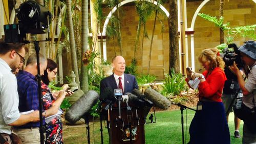 Queensland Premier Campbell Newman announces the up coming election today. (9NEWS)