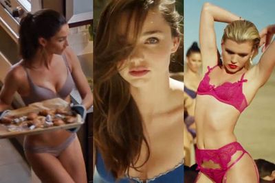 In the latest commercial for Victoria's Secret, model Lily Aldridge shows off her impressive… cooking skills. But instead of wearing an apron in the kitchen, she just takes off her clothes when she spills food on herself, as you do!<br/><br/>It's the latest in a long line of commercials featuring celebs in their undies, selling undies.<br/><br/>In honour of Lily's most recent effort, we've collected our favourite celebrity-endorsed underwear ads here. You're welcome!<br/><br/>