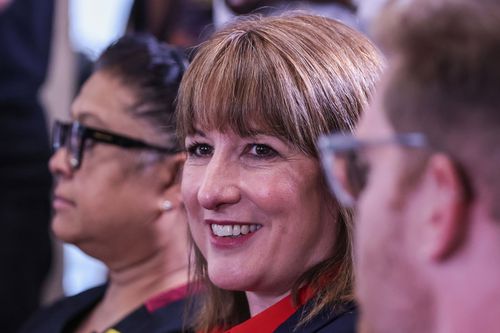  Britain's Chancellor of the Exchequer Rachel Reeves during a visit to the Sir Ludwig Guttman Health & Wellbeing Centre on July 03, 2025 in London, England.