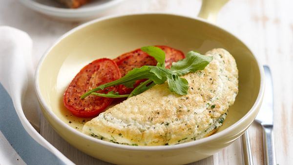 Cheese and herb omelette